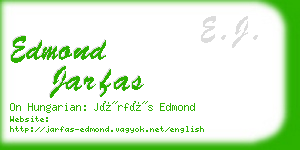 edmond jarfas business card
